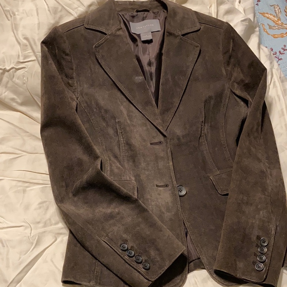 Brown leather jacket